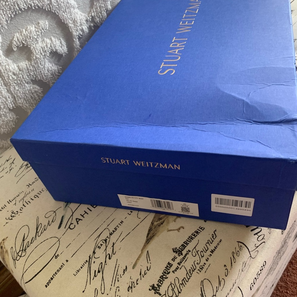 NWT Stuart Weitzman Genna 60 City OTK Boot: Black Stretch Leather, 9.5/40 - Picture 16 of 16